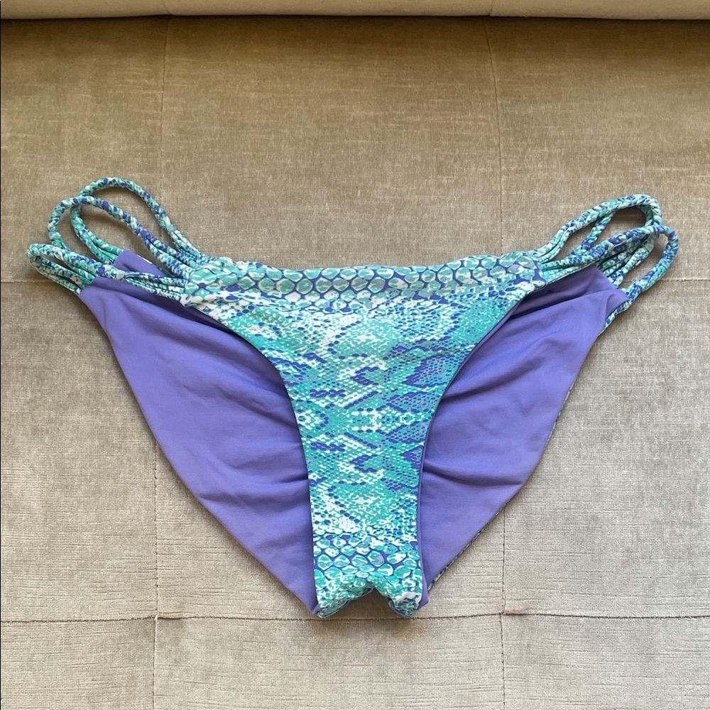 Rip Curl Aqua and Purple Bikini Bottom